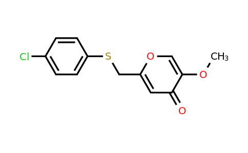 CAS 100726-56-5 | 2-(((4-chlorophenyl)thio)methyl)-5-methoxy-4H-pyran-4-one