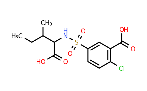 CAS 1008040-45-6 | 5-[(1-carboxy-2-methylbutyl)sulfamoyl]-2-chlorobenzoic acid