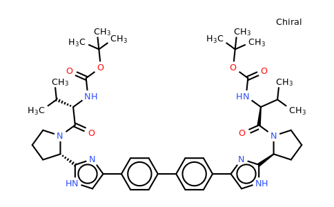 CAS 1009119-17-8 | Tert-butyl (2S,2'S)-1,1'-((2S,2'S)-2,2'-(4,4'-(biphenyl-4,4'-diyl)bis(1H-imidazole-4,2-diyl))bis(pyrrolidine-2,1-diyl))bis(3-methyl-1-oxobutane-2,1-diyl)dicarbamate
