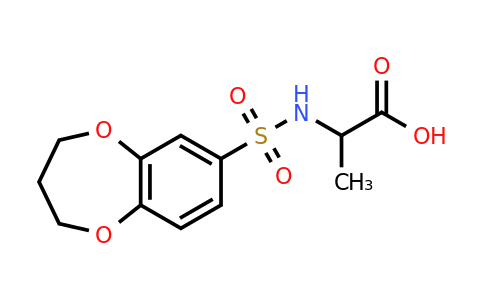 CAS 1009595-24-7 | 2-(3,4-dihydro-2H-1,5-benzodioxepine-7-sulfonamido)propanoic acid