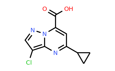 CAS 1011354-08-7 | 3-chloro-5-cyclopropylpyrazolo[1,5-a]pyrimidine-7-carboxylic acid