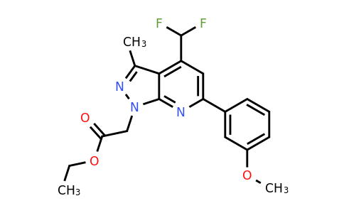 CAS 1011369-26-8 | Ethyl 2-(4-(difluoromethyl)-6-(3-methoxyphenyl)-3-methyl-1H-pyrazolo[3,4-b]pyridin-1-yl)acetate