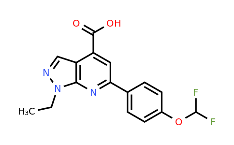 CAS 1011396-74-9 | 6-(4-(Difluoromethoxy)phenyl)-1-ethyl-1H-pyrazolo[3,4-b]pyridine-4-carboxylic acid