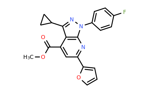 CAS 1011396-86-3 | Methyl 3-cyclopropyl-1-(4-fluorophenyl)-6-(furan-2-yl)-1H-pyrazolo[3,4-b]pyridine-4-carboxylate
