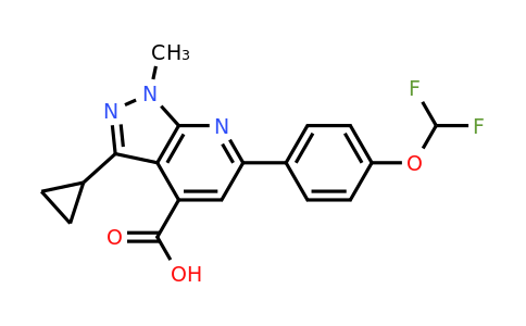 CAS 1011398-84-7 | 3-Cyclopropyl-6-(4-(difluoromethoxy)phenyl)-1-methyl-1H-pyrazolo[3,4-b]pyridine-4-carboxylic acid
