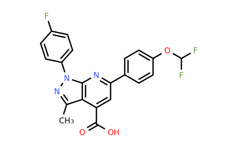 CAS 1011399-33-9 | 6-(4-(Difluoromethoxy)phenyl)-1-(4-fluorophenyl)-3-methyl-1H-pyrazolo[3,4-b]pyridine-4-carboxylic acid