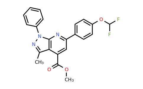 CAS 1011399-93-1 | Methyl 6-(4-(difluoromethoxy)phenyl)-3-methyl-1-phenyl-1H-pyrazolo[3,4-b]pyridine-4-carboxylate