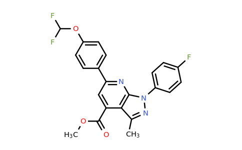 CAS 1011400-18-2 | Methyl 6-(4-(difluoromethoxy)phenyl)-1-(4-fluorophenyl)-3-methyl-1H-pyrazolo[3,4-b]pyridine-4-carboxylate