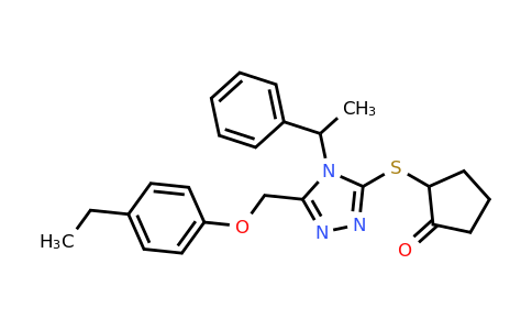 CAS 1011440-46-2 | 2-({5-[(4-ethylphenoxy)methyl]-4-(1-phenylethyl)-4H-1,2,4-triazol-3-yl}sulfanyl)cyclopentan-1-one