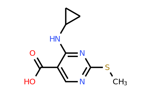 CAS 1015856-32-2 | 4-(Cyclopropylamino)-2-(methylthio)-pyrimidine-5-carboxylic acid