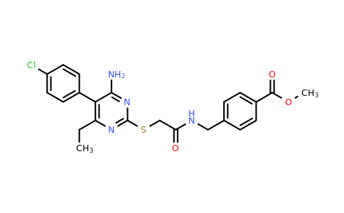 CAS 1016340-24-1 | methyl 4-[(2-{[4-amino-5-(4-chlorophenyl)-6-ethylpyrimidin-2-yl]sulfanyl}acetamido)methyl]benzoate