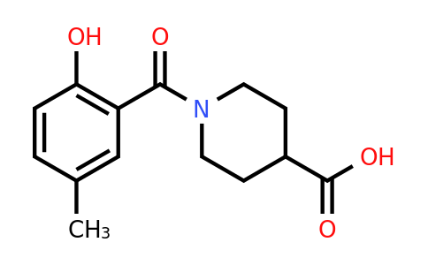 CAS 1016765-45-9 | 1-(2-Hydroxy-5-methylbenzoyl)piperidine-4-carboxylic acid