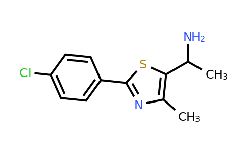 CAS 1017170-44-3 | 1-[2-(4-Chlorophenyl)-4-methyl-1,3-thiazol-5-yl]ethan-1-amine