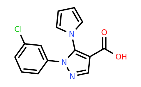 CAS 1017666-29-3 | 1-(3-Chlorophenyl)-5-(1H-pyrrol-1-yl)-1H-pyrazole-4-carboxylic acid