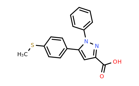 CAS 1017781-22-4 | 5-(4-Methylsulfanyl-phenyl)-1-phenyl-1H-pyrazole-3-carboxylic acid