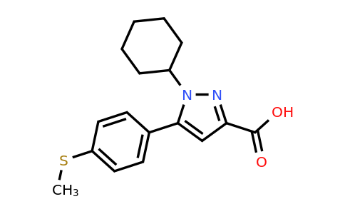 CAS 1017781-24-6 | 1-Cyclohexyl-5-(4-methylsulfanyl-phenyl)-1H-pyrazole-3-carboxylic acid