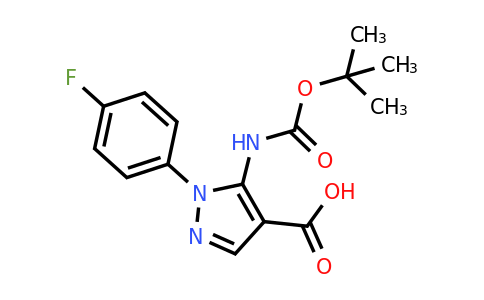 CAS 1017781-25-7 | 5-(Boc-amino)-1-(4-fluoro-phenyl)-1H-pyrazole-4-carboxylic acid
