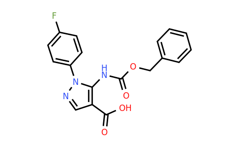 CAS 1017781-26-8 | 5-(Cbz-amino)-1-(4-fluoro-phenyl)-1H-pyrazole-4-carboxylic acid