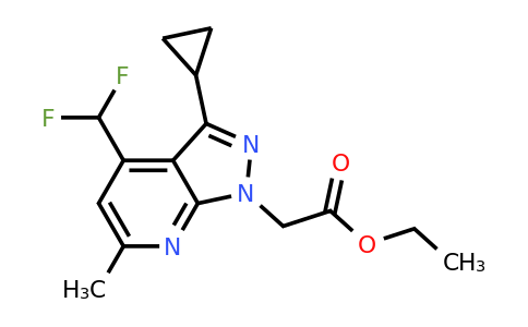 CAS 1018050-81-1 | Ethyl 2-(3-cyclopropyl-4-(difluoromethyl)-6-methyl-1H-pyrazolo[3,4-b]pyridin-1-yl)acetate