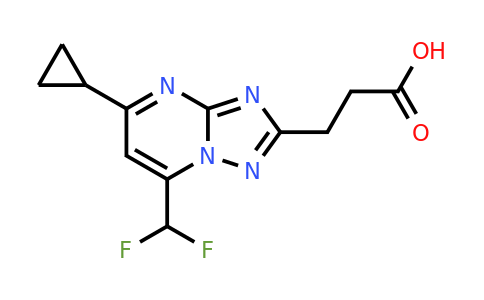 CAS 1018052-21-5 | 3-(5-Cyclopropyl-7-(difluoromethyl)-[1,2,4]triazolo[1,5-a]pyrimidin-2-yl)propanoic acid