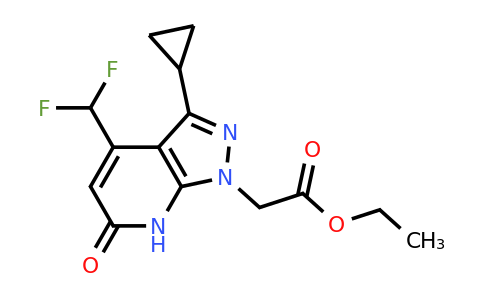 CAS 1018052-85-1 | Ethyl 2-(3-cyclopropyl-4-(difluoromethyl)-6-oxo-6,7-dihydro-1H-pyrazolo[3,4-b]pyridin-1-yl)acetate