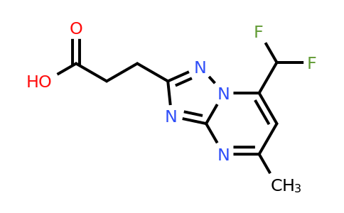 CAS 1018053-30-9 | 3-(7-(Difluoromethyl)-5-methyl-[1,2,4]triazolo[1,5-a]pyrimidin-2-yl)propanoic acid