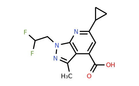 CAS 1018142-22-7 | 6-Cyclopropyl-1-(2,2-difluoroethyl)-3-methyl-1H-pyrazolo[3,4-b]pyridine-4-carboxylic acid