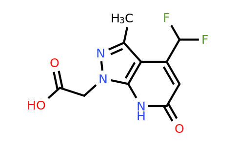 CAS 1018150-76-9 | 2-(4-(Difluoromethyl)-3-methyl-6-oxo-6,7-dihydro-1H-pyrazolo[3,4-b]pyridin-1-yl)acetic acid