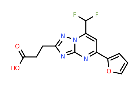 CAS 1018151-00-2 | 3-(7-(Difluoromethyl)-5-(furan-2-yl)-[1,2,4]triazolo[1,5-a]pyrimidin-2-yl)propanoic acid