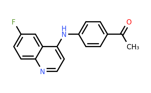 CAS 1018162-02-1 | 1-(4-((6-Fluoroquinolin-4-yl)amino)phenyl)ethanone