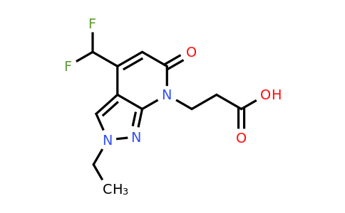 CAS 1018164-06-1 | 3-(4-(Difluoromethyl)-2-ethyl-6-oxo-2H-pyrazolo[3,4-b]pyridin-7(6H)-yl)propanoic acid
