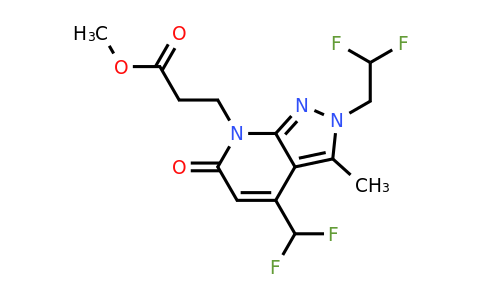 CAS 1018164-50-5 | Methyl 3-(2-(2,2-difluoroethyl)-4-(difluoromethyl)-3-methyl-6-oxo-2H-pyrazolo[3,4-b]pyridin-7(6H)-yl)propanoate