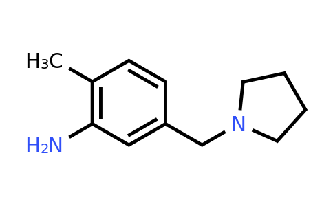 CAS 1018565-55-3 | 2-methyl-5-[(pyrrolidin-1-yl)methyl]aniline