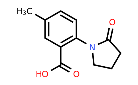 CAS 1019394-58-1 | 5-Methyl-2-(2-oxopyrrolidin-1-yl)benzoic acid