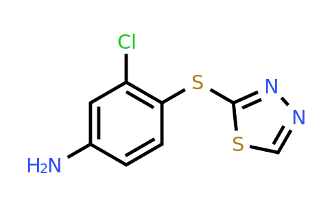 CAS 1019441-76-9 | 3-Chloro-4-(1,3,4-thiadiazol-2-ylsulfanyl)aniline