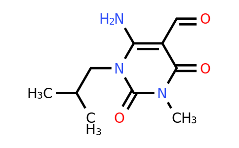 CAS 101989-80-4 | 6-amino-3-methyl-1-(2-methylpropyl)-2,4-dioxo-1,2,3,4-tetrahydropyrimidine-5-carbaldehyde