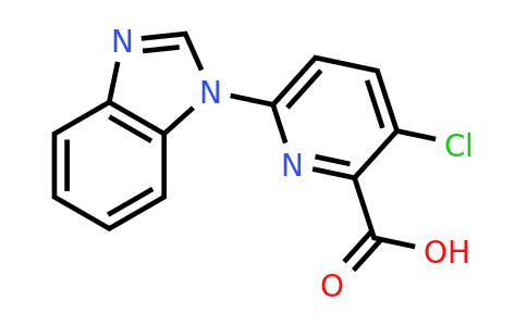 CAS 1020945-76-9 | 6-(1H-1,3-Benzodiazol-1-yl)-3-chloropyridine-2-carboxylic acid