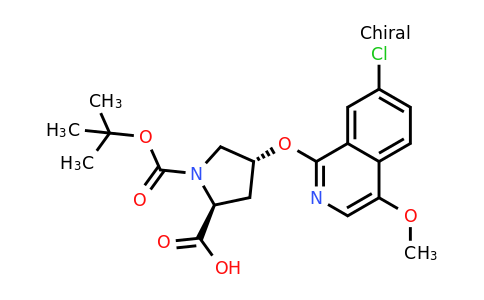 CAS 1028252-15-4 | (2S,4R)-1-[(tert-butoxy)carbonyl]-4-[(7-chloro-4-methoxyisoquinolin-1-yl)oxy]pyrrolidine-2-carboxylic acid