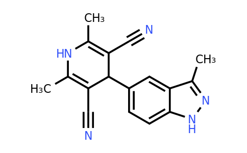 CAS 1033767-86-0 | 2,6-Dimethyl-4-(3-methyl-1H-indazol-5-yl)-1,4-dihydropyridine-3,5-dicarbonitrile