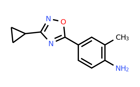 CAS 1036444-77-5 | 4-(3-cyclopropyl-1,2,4-oxadiazol-5-yl)-2-methylaniline