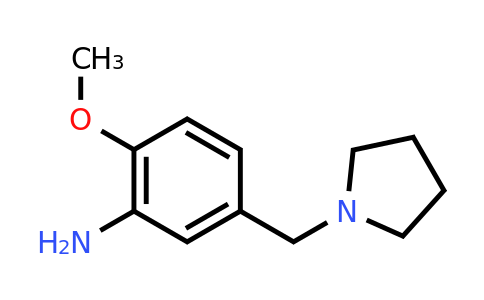 CAS 1036494-92-4 | 2-Methoxy-5-(pyrrolidin-1-ylmethyl)aniline