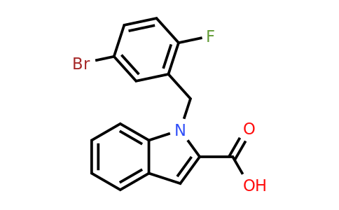 CAS 1036606-78-6 | 1-[(5-bromo-2-fluorophenyl)methyl]-1H-indole-2-carboxylic acid
