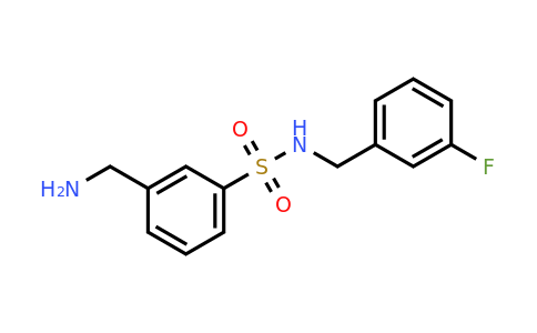 CAS 1038725-38-0 | 3-(Aminomethyl)-N-[(3-fluorophenyl)methyl]benzene-1-sulfonamide
