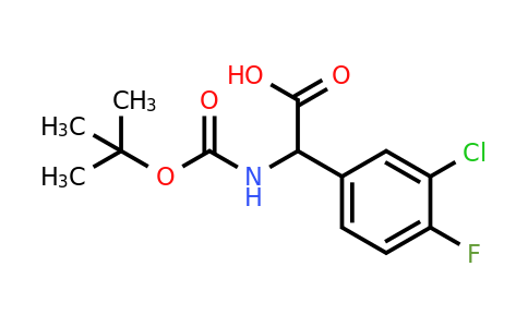 CAS 1038817-56-9 | 3-Chloro-a-(Boc-amino)-4-fluorobenzeneacetic acid
