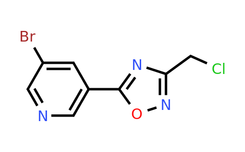 CAS 1039335-76-6 | 3-Bromo-5-[3-(chloromethyl)-1,2,4-oxadiazol-5-YL]pyridine