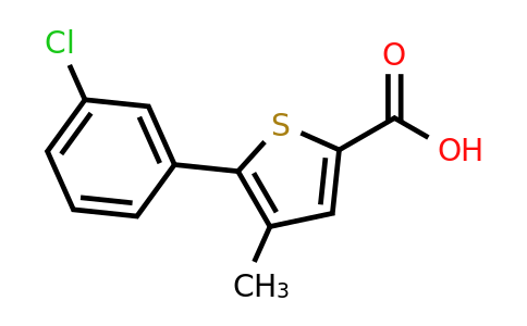 CAS 1039859-49-8 | 5-(3-Chlorophenyl)-4-methylthiophene-2-carboxylic acid