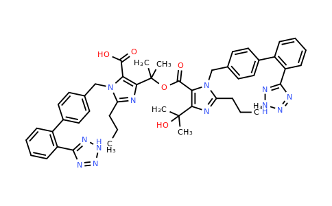 CAS 1040250-19-8 | 1-((2'-(2H-Tetrazol-5-yl)-[1,1'-biphenyl]-4-yl)methyl)-4-(2-((1-((2'-(2H-tetrazol-5-yl)-[1,1'-biphenyl]-4-yl)methyl)-4-(2-hydroxypropan-2-yl)-2-propyl-1H-imidazole-5-carbonyl)oxy)propan-2-yl)-2-propyl-1H-imidazole-5-carboxylic acid