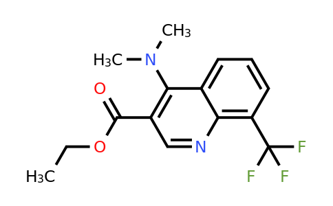 CAS 1049114-60-4 | Ethyl 4-(dimethylamino)-8-(trifluoromethyl)quinoline-3-carboxylate
