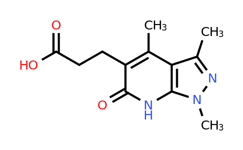 CAS 1049605-66-4 | 3-{1,3,4-trimethyl-6-oxo-1H,6H,7H-pyrazolo[3,4-b]pyridin-5-yl}propanoic acid