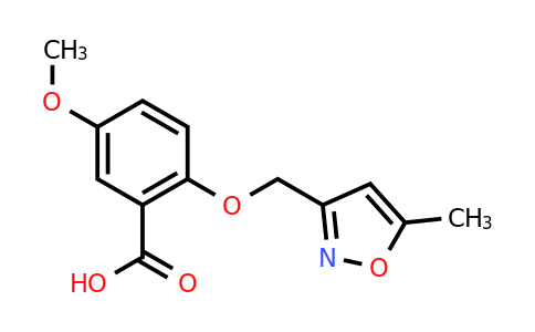 CAS 1049610-16-3 | 5-methoxy-2-[(5-methyl-1,2-oxazol-3-yl)methoxy]benzoic acid